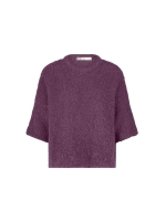 Summum Woman Sweater soft boucle knit 324 Wineberry