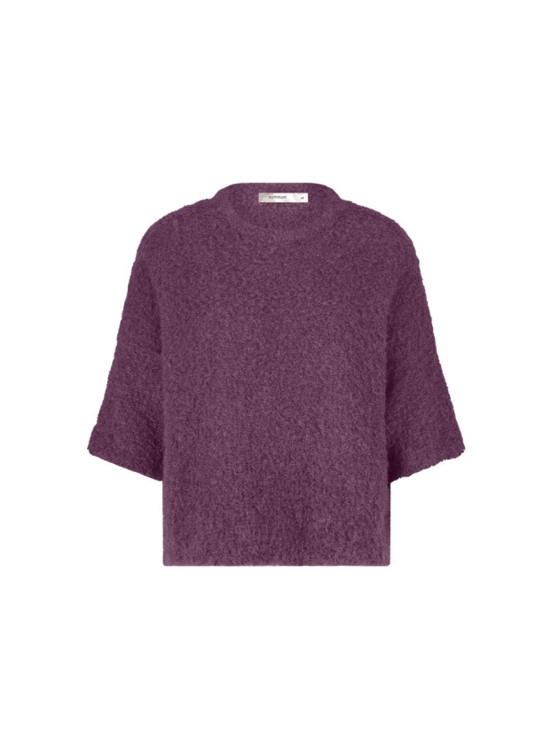 Summum Woman Sweater soft boucle knit 324 Wineberry