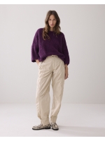 Summum Woman Sweater soft boucle knit 324 Wineberry