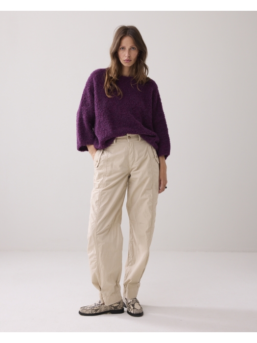 Summum Woman Sweater soft boucle knit 324 Wineberry