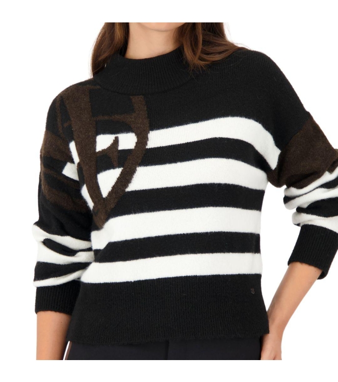 Monari Pullover 997 Schwarz ringel
