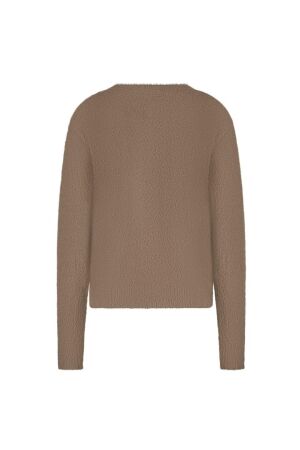 Red Button De Fluffy Sweater is een hele zacht 421 Mid brown