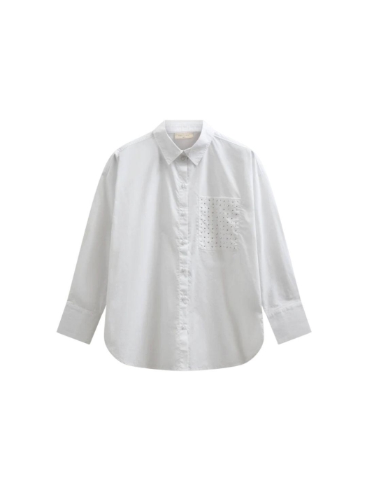 Freequent Poplin pocket deco Bright white