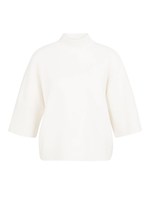 Yaya Trui met geribde driekwart mou 10022 Snowfall white mel