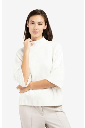 Yaya Trui met geribde driekwart mou 10022 Snowfall white mel
