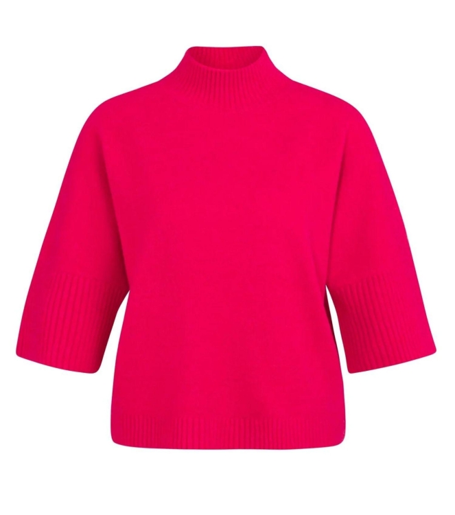 Yaya Trui met geribde driekwart mou 818522 Rose red mel