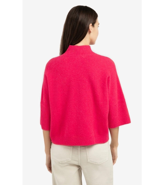 Yaya Trui met geribde driekwart mou 818522 Rose red mel