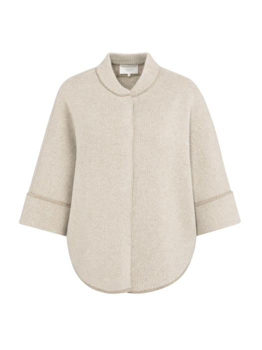 Yaya Poncho-vest met ronde zoom 513061 Oxford tan brown