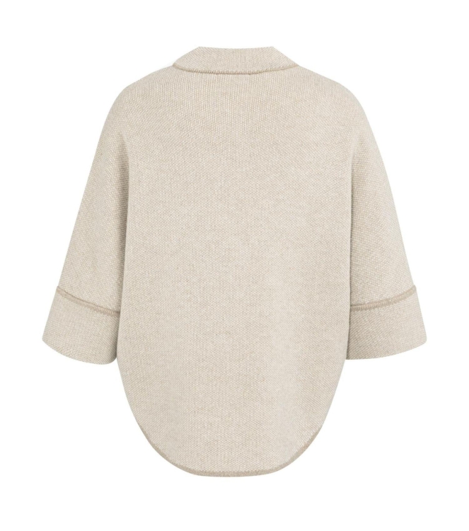 Yaya Poncho-vest met ronde zoom 513061 Oxford tan brown