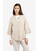 Yaya Poncho-vest met ronde zoom 513061 Oxford tan brown
