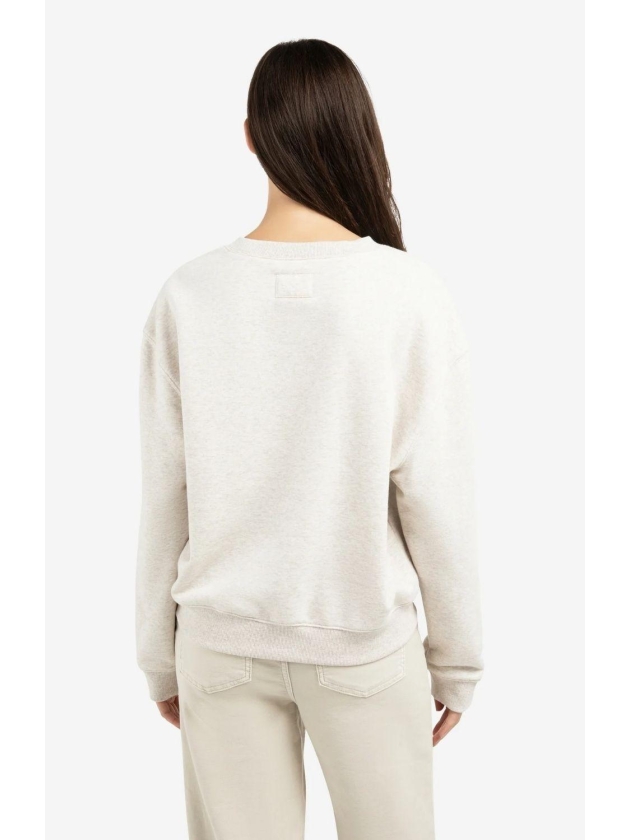 Yaya Sweater met opgestikte tekst 990402 Heather grey mel