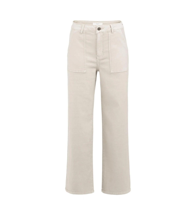 Yaya Cargo broek met rechte pijpen 513062 Oxford tan brown mel