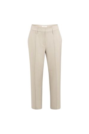 Yaya Broek met taillebanddetail 513062 Oxford tan brown mel