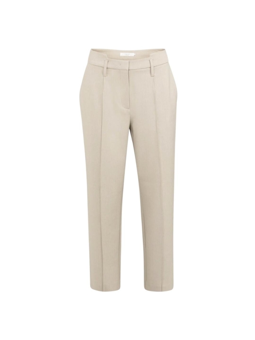Yaya Broek met taillebanddetail 513062 Oxford tan brown mel