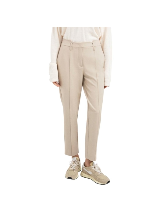 Yaya Broek met taillebanddetail 513062 Oxford tan brown mel