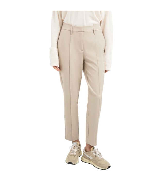 Yaya Broek met taillebanddetail 513062 Oxford tan brown mel