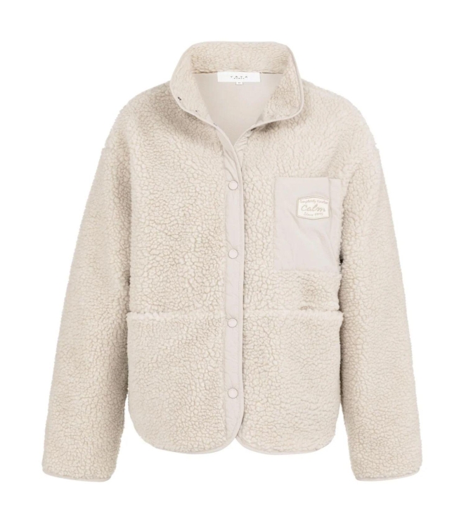 Yaya Teddy jack met nylon borstzak 990402 Heather grey mel