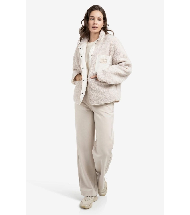 Yaya Teddy jack met nylon borstzak 990402 Heather grey mel