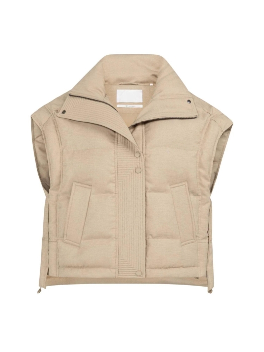 Yaya Oversized bodywarmer met kraag 99041 Gold