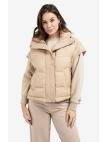 Yaya Oversized bodywarmer met kraag 99041 Gold
