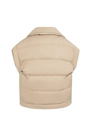 Yaya Oversized bodywarmer met kraag 99041 Gold