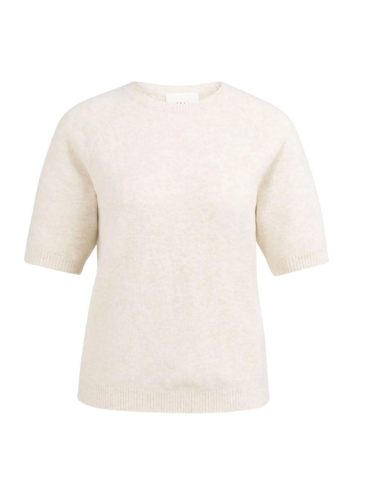 Yaya Zachte trui met korte mouwen 990442 Kit beige mel