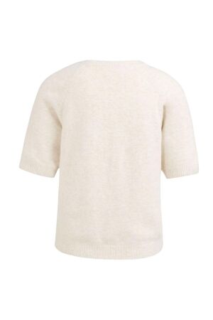 Yaya Zachte trui met korte mouwen 990442 Kit beige mel