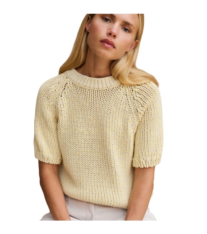 Yaya Grofgebreide trui 309151 Reed yellow des