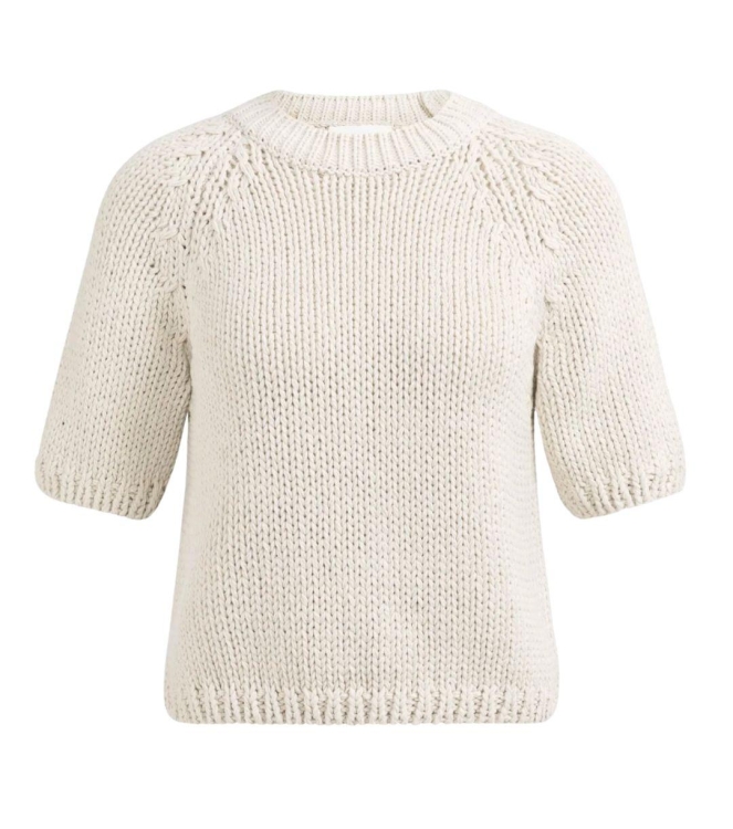 Yaya Grofgebreide trui 99044 Kit beige