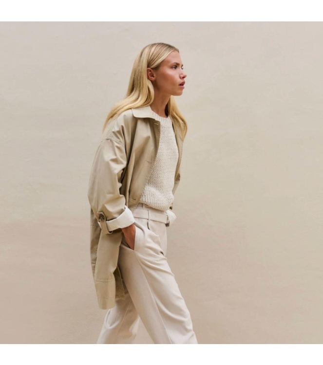 Yaya Grofgebreide trui 99044 Kit beige