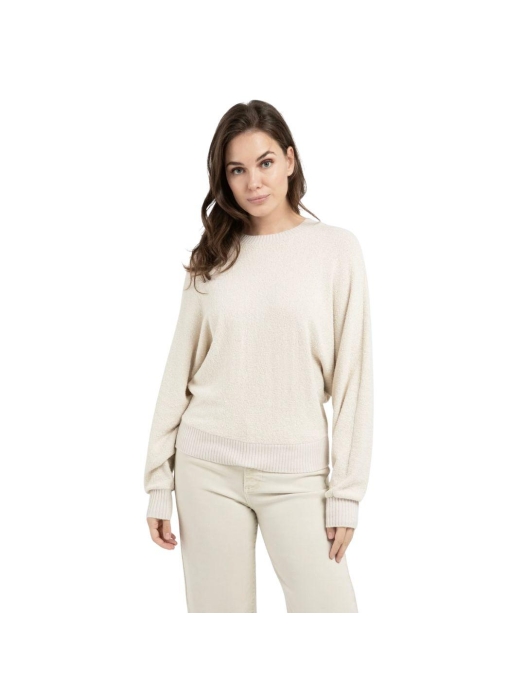 Yaya Boucle trui met ribdetails 99044 Kit beige