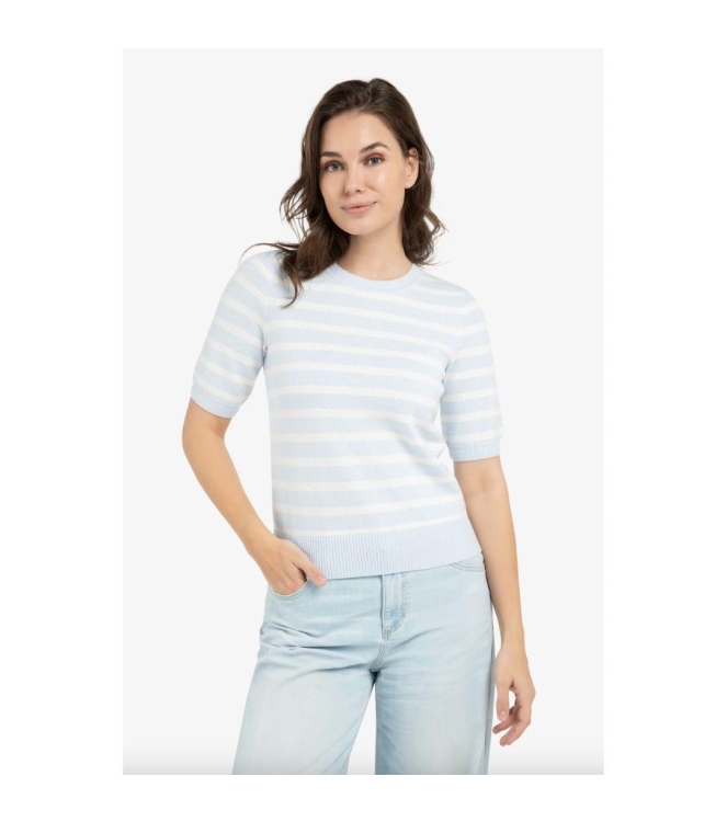 Yaya Trui met streeppatroon 990481 Ice blue dessin