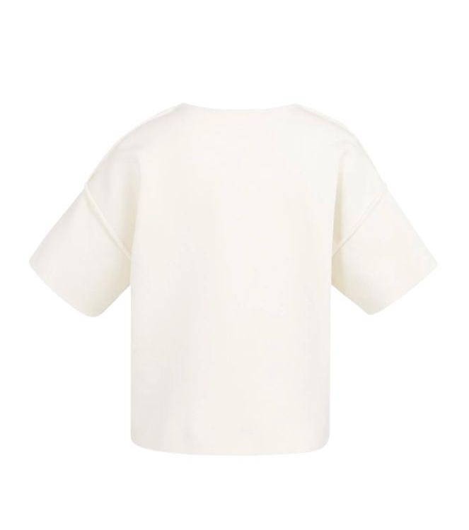 Yaya Sweater met korte mouwen 99053 Ecru