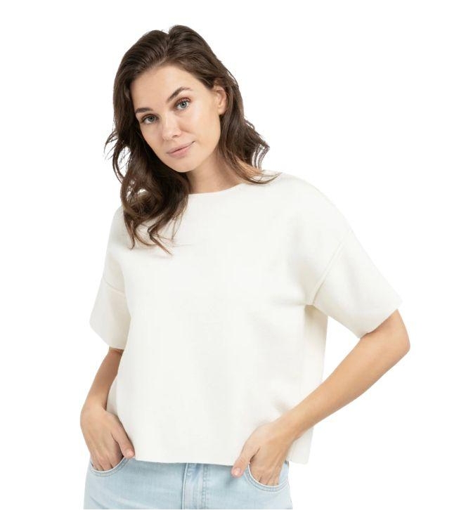 Yaya Sweater met korte mouwen 99053 Ecru