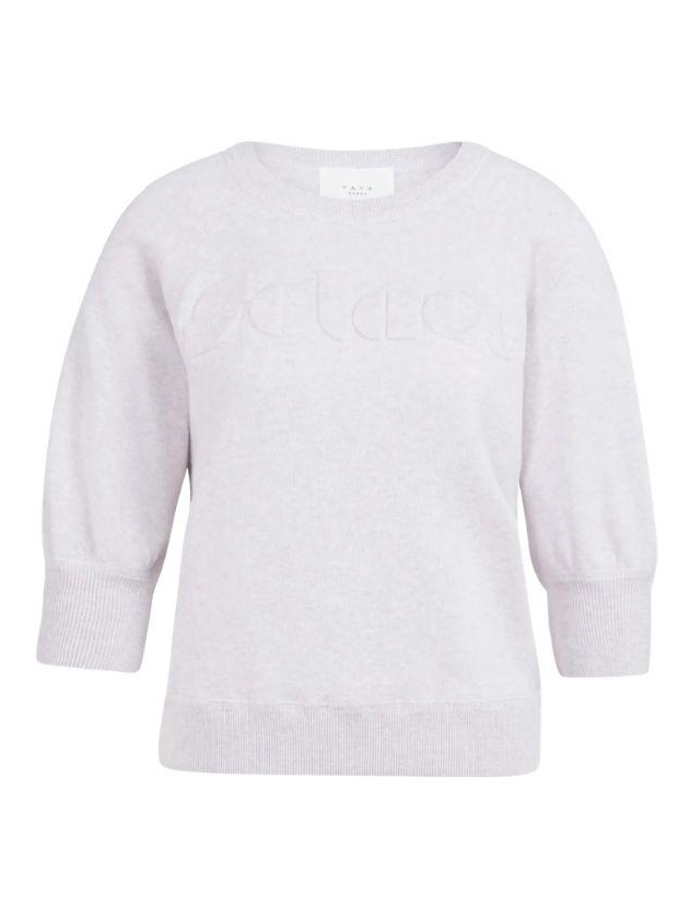 Yaya Sweater met geborduurd artwork 338042 Gray lilac melange