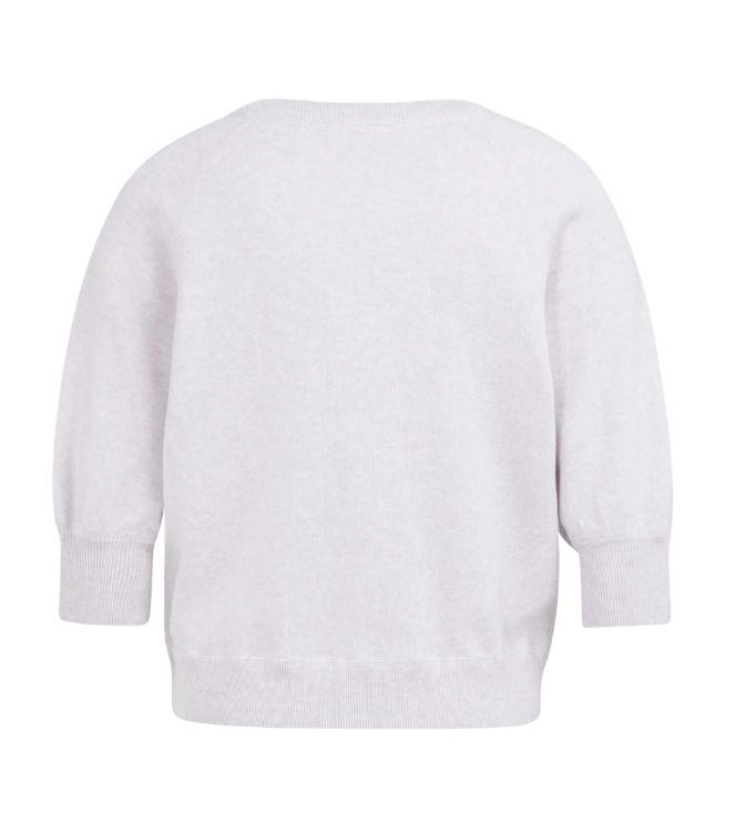 Yaya Sweater met geborduurd artwork 338042 Gray lilac melange
