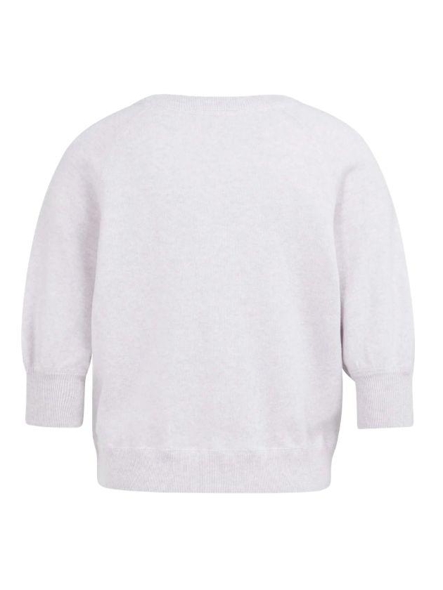 Yaya Sweater met geborduurd artwork 338042 Gray lilac melange