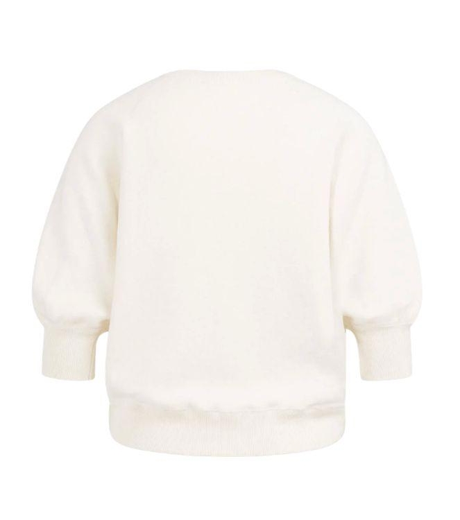 Yaya Sweater met geborduurd artwork 990532 Ecru melange