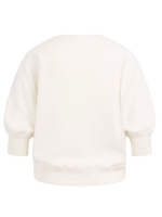 Yaya Sweater met geborduurd artwork 990532 Ecru melange
