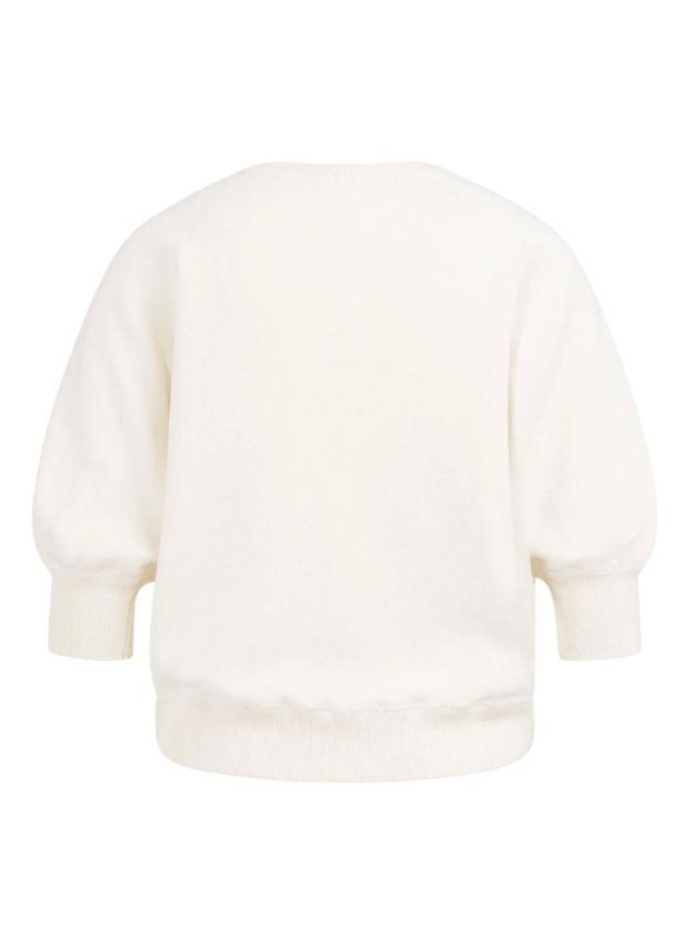Yaya Sweater met geborduurd artwork 990532 Ecru melange