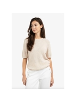Yaya Gebreide trui met structuur 990521 Desert beige dessin