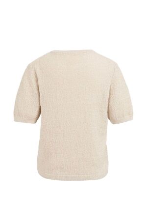 Yaya Gebreide trui met structuur 990521 Desert beige dessin