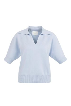 Yaya Trui met kraag en korte mouwen 99048 Ice blue
