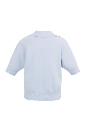Yaya Trui met kraag en korte mouwen 99048 Ice blue