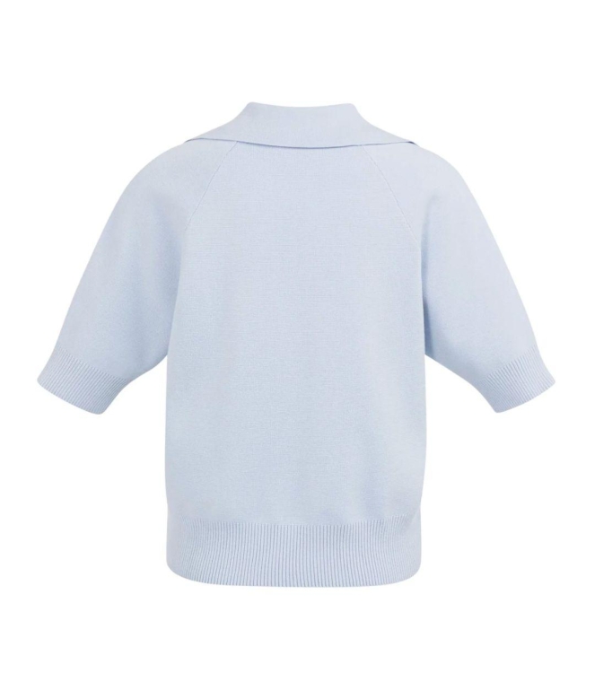 Yaya Trui met kraag en korte mouwen 99048 Ice blue