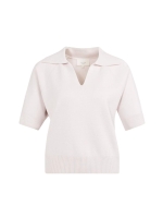 Yaya Trui met kraag en korte mouwen 338041 Gray lilac 