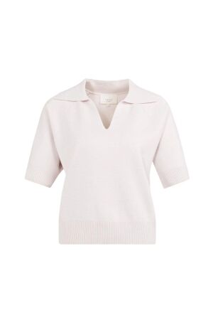 Yaya Trui met kraag en korte mouwen 338041 Gray lilac 