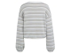 Yaya Gestreepte trui met koord 442031 vapor blue grey des