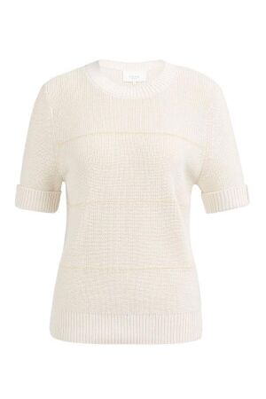 Yaya Trui met fluffy strepen 990531 Ecru dessin