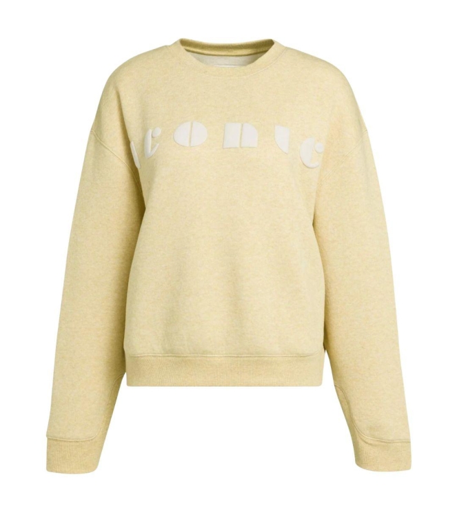 Yaya Sweater met artwork 309152 Reed yellow mel